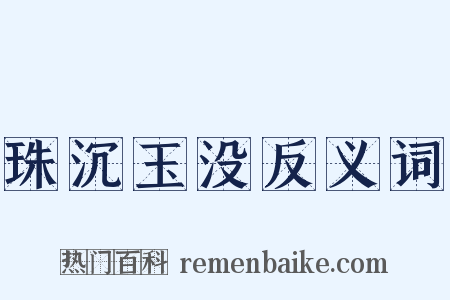 珠沉玉没反义词是什么意思的图片